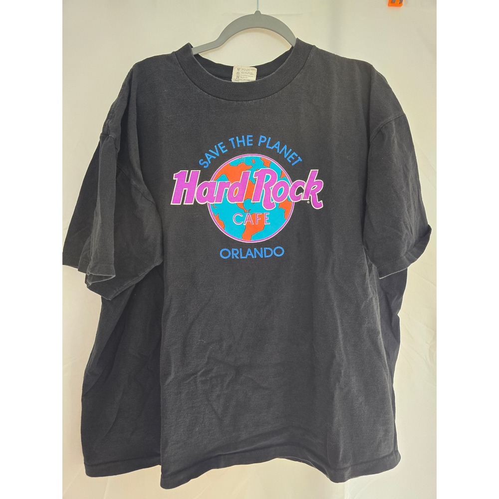 Hard Rock Cafe Orlando Save The Planet T Shirt One Size Fits All Mens Black